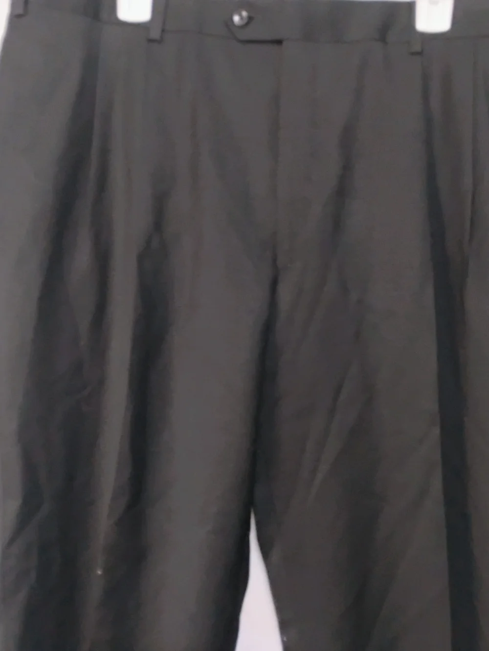Jos A Bank Executive 100%‎ Wool Pleated Black Dress Pants Sz 38 Unhemmed NEW U